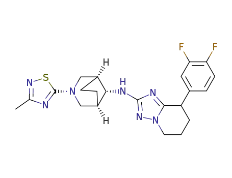 [(rac)-8-(3,4-difluoro-phenyl)-5,6,7,8-tetrahydro-[1,2,4]triazolo[1,5-a]pyridin-2-yl]-[(rac)-8-endo-3-(3-methyl-[1,2,4]thiadiazol-5-yl)-3-aza-bicyclo[3.2.1]oct-8-yl]-amine