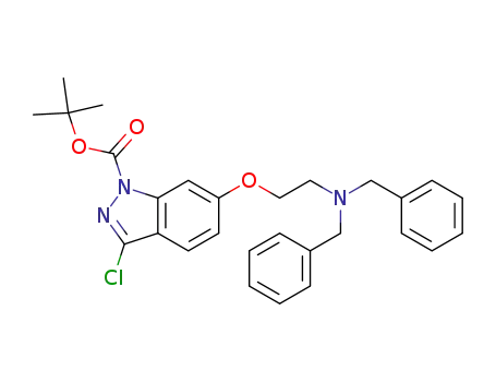 Tert-butyl 3-chloro-6-(2-(dibenzylamino)ethoxy)indazole-1-carboxylate