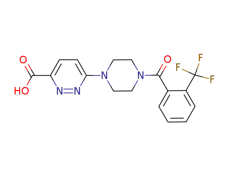 3-Pyridazinecarboxylic acid,
6-[4-[2-(trifluoromethyl)benzoyl]-1-piperazinyl]-