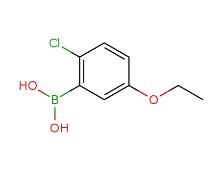 Molecular Structure of 913835-30-0 (2-CHLORO-5-ETHOXYBENZENEBORONIC ACID 97)
