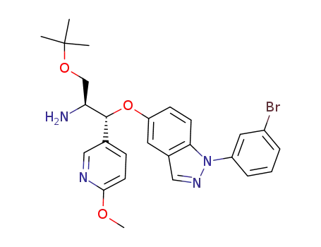 (1R,2S)-1-{[1-(3-bromophenyl)-1H-indazol-5-yl]oxy}-3-tert-butoxy-1-(6-methoxypyridin-3-yl)propan-2-amine