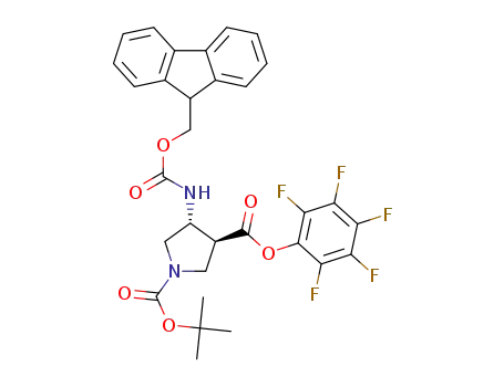 (3R,4S)-1-(N-tert-butoxycarbonyl)-3-(9H-fluoren-9-ylmethoxycarbonylamino)pyrrolidine-4-carboxylic acid pentafluorophenyl ester