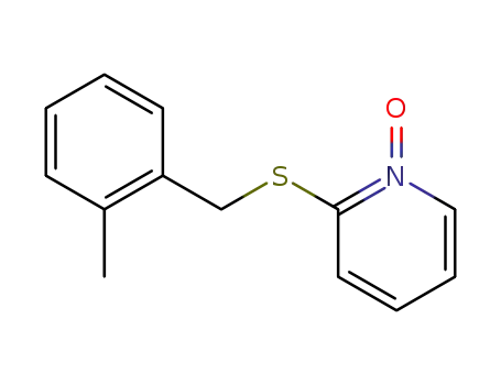 Molecular Structure of 60263-96-9 (Pyridine, 2-[[(2-methylphenyl)methyl]thio]-, 1-oxide)
