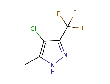 Molecular Structure of 235106-12-4 (4-CHLORO-3-TRIFLUOROMETHYL-5-(METHYL)PYRAZOLE)
