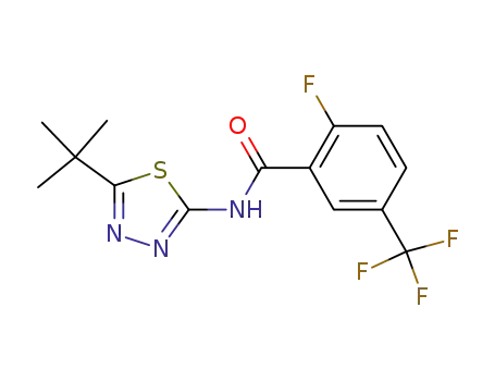 N-(5-tert-butyl-1,3,4-thiadiazol-2-yl)-2-fluoro-5-(trifluoromethyl)benzamide