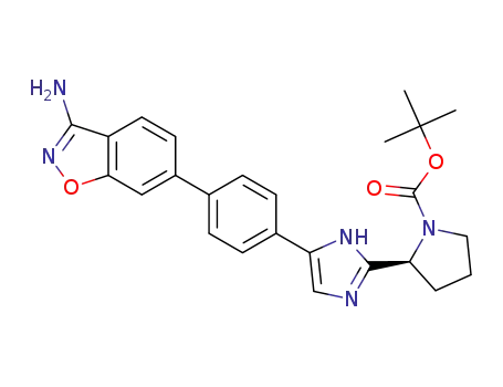 (S)-tert-butyl 2-(5-(4-(3-aminobenzo[d]isoxazol-6-yl)phenyl)-1H-imidazol-2-yl)pyrrolidine-1-carboxylate