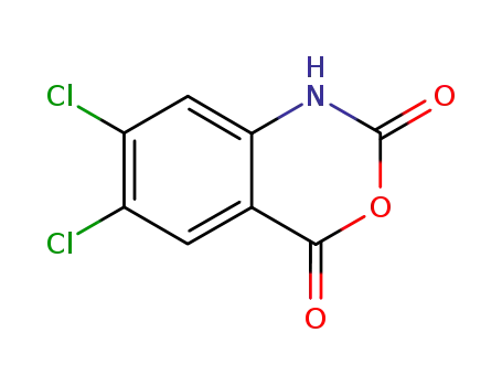 Molecular Structure of 77423-12-2 (2H-3,1-Benzoxazine-2,4(1H)-dione, 6,7-dichloro-)