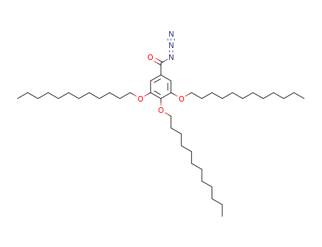 Molecular Structure of 123126-44-3 (Benzoyl azide, 3,4,5-tris(dodecyloxy)-)