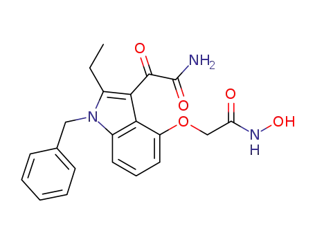 2-[[3-(aminooxoacetyl)-2-ethyl-1-(phenylmethyl)-1H-indol-4-yl] oxy]-N-(hydroxy)acetamide