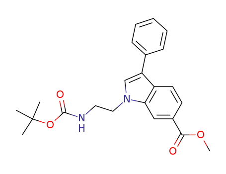 methyl 1-[2-({[(1,1-dimethylethyl)oxy]carbonyl}amino)ethyl]-3-phenyl-1H-indole-6-carboxylate