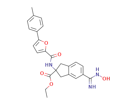5-(N-hydroxycarbamimidoyl)-2-[(5-p-tolyl-furan-2-carbonyl)-amino]-indan-2-carboxylic acid ethyl ester