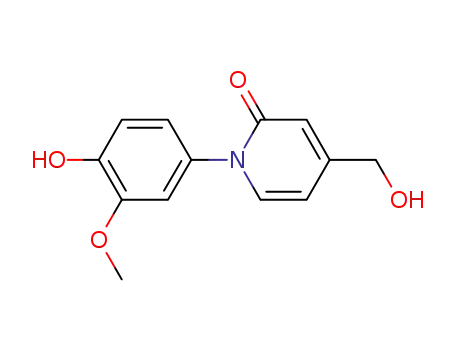 1-(4-hydroxy-3-methoxyphenyl)-4-(hydroxymethyl)pyridin-2(1H)-one