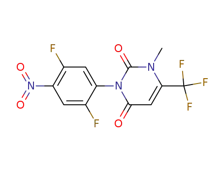 2,4(1H,3H)-Pyrimidinedione,
3-(2,5-difluoro-4-nitrophenyl)-1-methyl-6-(trifluoromethyl)-