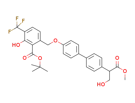 tert-butyl 2-hydroxy-6-[({4'-[2-hydroxy-1-(methoxycarbonyl)ethyl]-1,1'-biphenyl-4-yl}oxy)methyl]-3-(trifluoromethyl)benzoate