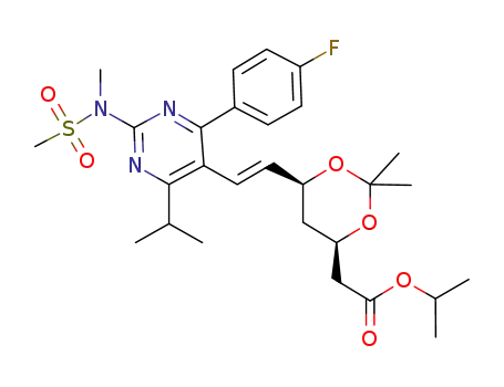 isopropyl 2-[(4R,6S)-6-{(E)-2-[4-(4-fluorophenyl)-6-isopropyl-2-(N-methylmethylsulfonamido)pyrimidin-5-yl]vinyl}-2,2-dimethyl-1,3-dioxan-4-yl]acetate