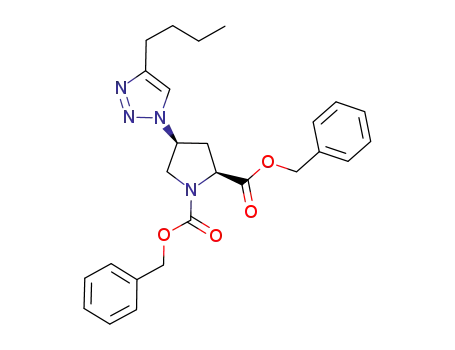 (2S,4S)-dibenzyl-4-(4-butyl-1H-1,2,3-triazol-1-yl)pyrrolidine-1,2-dicarboxylate