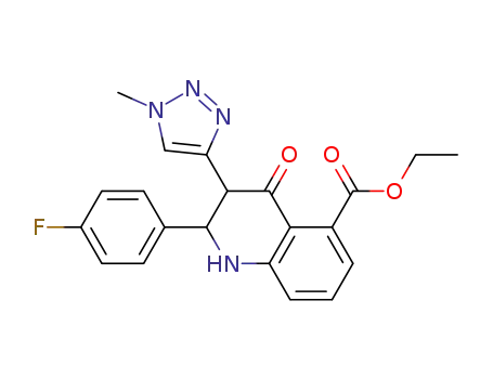 ethyl 2-(4-fluorophenyl)-3-(1-methyl-1H-1,2,3-triazol-4-yl)-4-oxo-1,2,3,4-tetrahydroquinoline-5-carboxylate