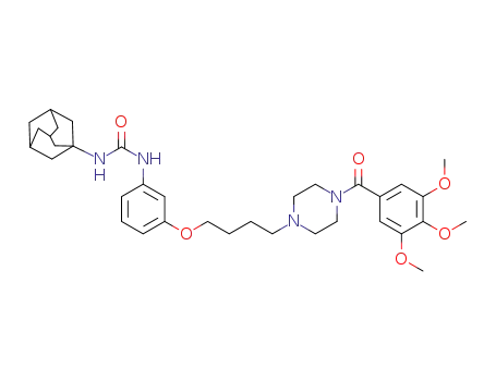 Molecular Structure of 1254951-48-8 (1-adamantan-1-yl-3-(3-(4-(4-(3,4,5-trimethoxybenzoyl)piperazin-1-yl)butoxy)phenyl)urea)