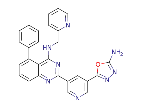 5-(5-(5-phenyl-4-(pyridin-2-ylmethylamino)quinazolin-2-yl)pyridin-3-yl)-1,3,4-oxadiazol-2-amine