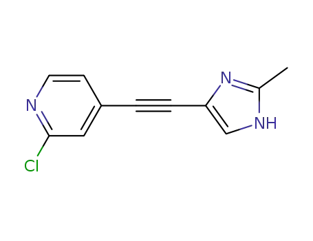 Pyridine, 2-chloro-4-[(2-methyl-1H-imidazol-4-yl)ethynyl]-