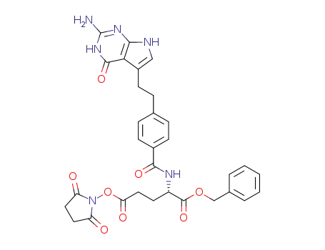 (S)-1-benzyl 5-(2,5-dioxopyrrolidin-1-yl) 2-(4-(2-(2-amino-4-oxo-4,7-dihydro-3H-pyrrolo[2,3-d]pyrimidin-5-yl)ethyl)benzamido)pentanedioate