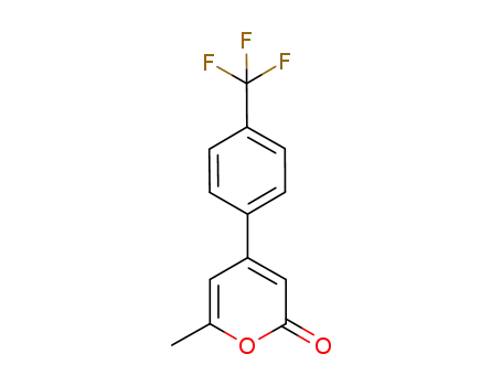 Molecular Structure of 1334224-68-8 (6-methyl-4-[4-(trifluoromethoxy)phenyl]-2(2H)-pyranone)