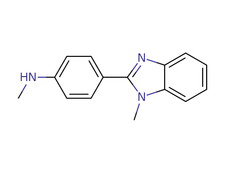 Molecular Structure of 105383-62-8 (N-(4-(1-methyl-1H-benzoimidazol-2-yl)-phenyl)-N-methyl-amine)