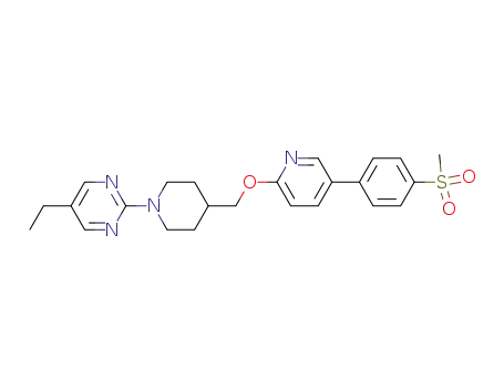 5-Ethyl-2-{4-[({5-[4-(methylsulfonyl)phenyl]-2-pyridinyl}oxy)methyl]-1-piperidinyl}pyrimidine