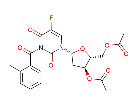 Uridine, 2'-deoxy-5-fluoro-3-(2-methylbenzoyl)-, 3',5'-diacetate