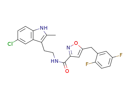 N-(2-(5-chloro-2-methyl-1H-indol-3-yl)ethyl)-5-(2,5-difluorobenzyl)isoxazole-3-carboxamide