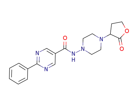 2-phenyl-pyrimidine-5-carboxylic acid [4-(2-oxo-tetrahydro-furan-3-yl)-piperazin-1-yl]-amide