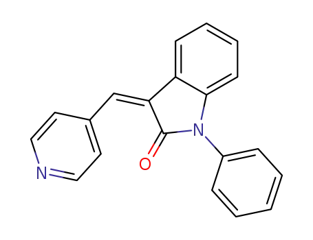 1,3-dihydro-3-(4-pyridinylmethylene)-1-phenyl-2H-indole-2-one