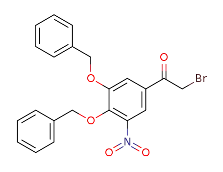 Molecular Structure of 923288-79-3 (Ethanone, 2-bromo-1-[3-nitro-4,5-bis(phenylmethoxy)phenyl]-)