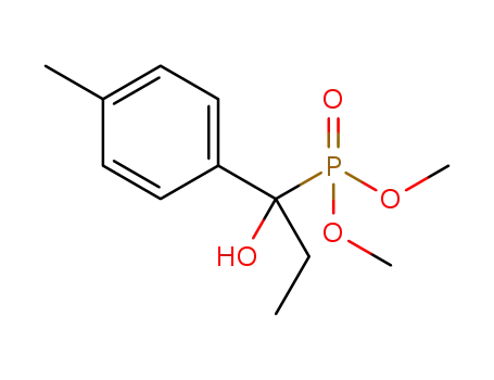 Molecular Structure of 1307916-29-5 (dimethyl 1-hydroxy-1-p-tolylpropylphosphonate)