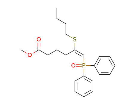 Molecular Structure of 1366610-45-8 (methyl (E)-6-(diphenylphosphinyl)-5-butylthio-5-hexenoate)