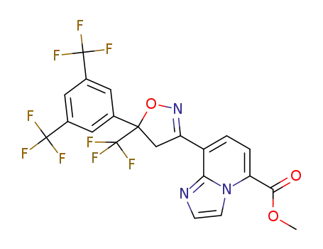 8-[5-(3,5-bistrifluoromethylphenyl)-5-trifluoromethyl-4,5-dihydroisoxazol-3-yl]-imidazo[1,2-a]pyridine-5-carboxylic acid methyl ester