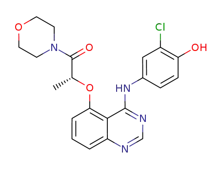 2-chloro-4-({5-[(1R)-1-methyl-2-morpholin-4-yl-2-oxoethoxy]quinazolin-4-yl}amino)phenol