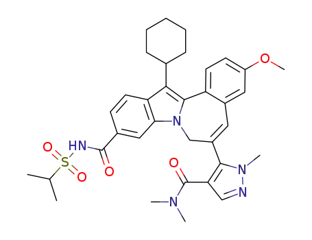 13-cyclohexyl-6-(4-(dimethylcarbamoyl)-1-methyl-1H-pyrazol-5-yl)-N-(isopropylsulfonyl)-3-methoxy-7H-indolo[2,1-a][2]benzazepine-10-carboxamide