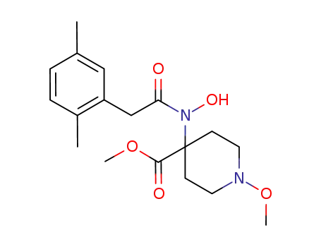 4-{[2-(2,5-dimethyl-phenyl)-acetyl]-hydroxy-amino}-1-methoxy-piperidine-4-carboxylic acid methyl ester