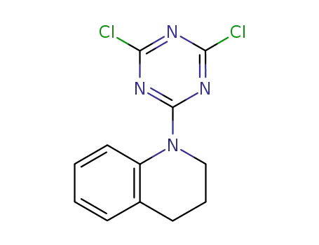 Molecular Structure of 111373-02-5 (Quinoline, 1-(4,6-dichloro-1,3,5-triazin-2-yl)-1,2,3,4-tetrahydro-)