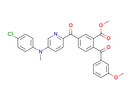 ?5-{5-[(4-chlorophenyl)(methyl)amino]picolinoyl}-2-(3-methoxybenzoyl)benzoic acid methyl ester