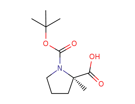 Molecular Structure of 166170-15-6 ((R)-N-BOC-2-methylproline)