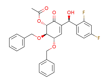 (1S,5S,6R)-5,6-bis(benzyloxy)-3-((R)-(2,4-difluorophenyl)(hydroxy)methyl)-2-oxocyclohex-3-enyl acetate