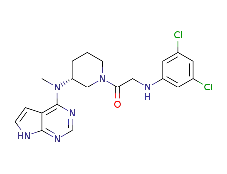 (R)-2-(3,5-dichlorophenylamino)-1-(3-(methyl(7H-pyrrolo[2,3-d]pyrimidin-4-yl)amino)piperidin-1-yl)ethanone