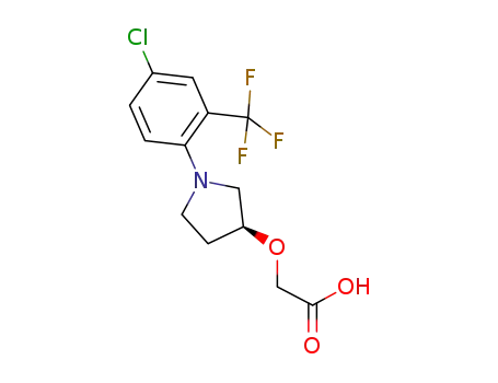 ({(3S)-1-[4-chloro-2-(trifluoromethyl)phenyl]pyrrolidin-3-yl}oxy)acetic acid