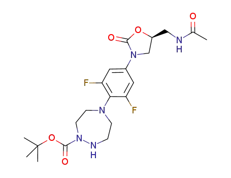 5(S)-(acetylaminomethyl)-3-(3,5-difluoro-4-(1-(tertbutoxycarbonyl)[1,2,5]triazepan-5-yl)phenyl)oxazolidin-2-one
