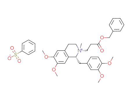 (1R-cis)-1-[(3,4-dimethoxyphenyl)methyl]-1,2,3,4-tetrahydro-6,7-dimethoxy-2-methyl-2-benzyloxycarbonylethyl-isoquinolinium besylate