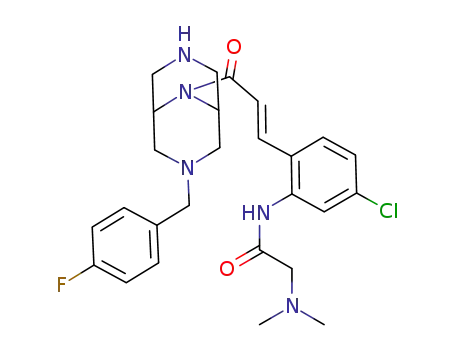 (E)-N-(5-chloro-2-{3-[3-(4-fluorobenzyl)-3,7,9-triazabicyclo[3.3.1]non-9-yl]-3-oxopropenyl}-phenyl)-2-dimethylaminoacetamide