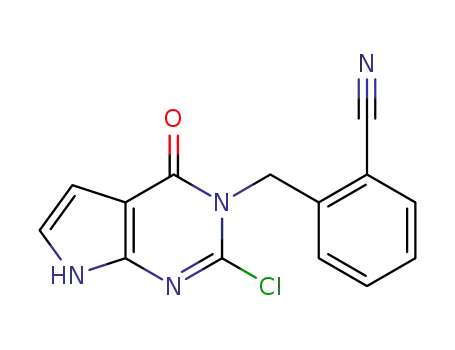 2-((2-chloro-4-oxo-4,7-dihydro-3H-pyrrolo[2,3-d]pyrimidin-3-yl)methyl)benzonitrile