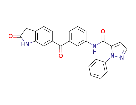 2-Phenyl-2H-pyrazole-3-carboxylic acid [3-(2-oxo-2,3-dihydro-1H-indole-6-carbonyl)-phenyl]-amide